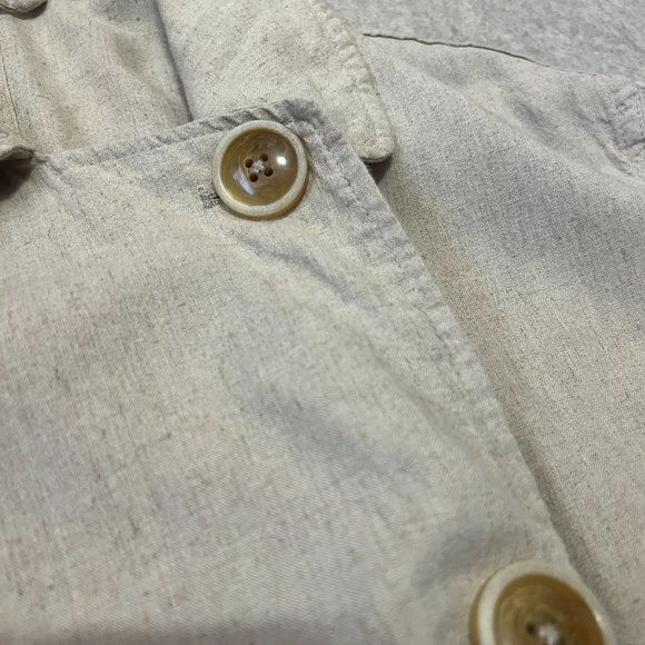 Free People Sweet Melody Trench Coat Size XS Natural Beige Linen Blend Duster - Picture 7 of 12